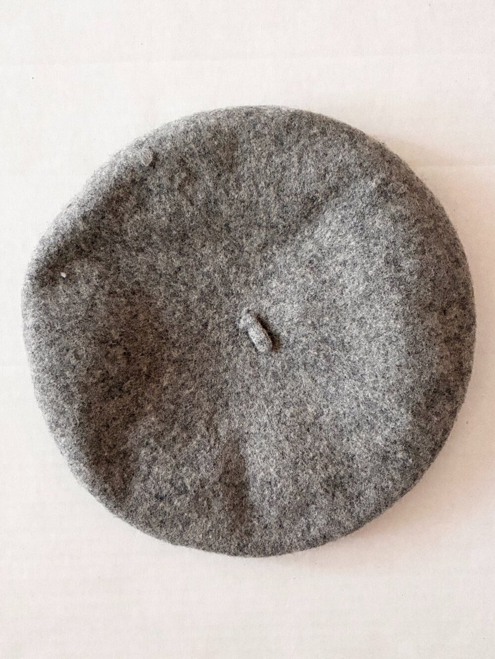 Wool Blend Beret V. Fraas French Style Winter Parisan Hat- Heather Grey